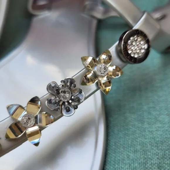 Guess Silver Jelly Floral Sandals - Picture 4 of 5